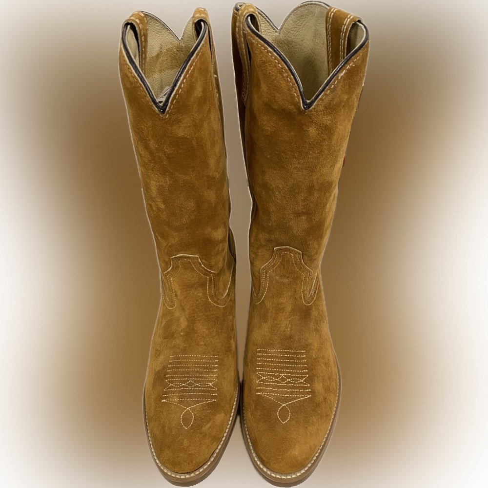 Wolverine Tan Suede Cowboy Boot / Size (9)